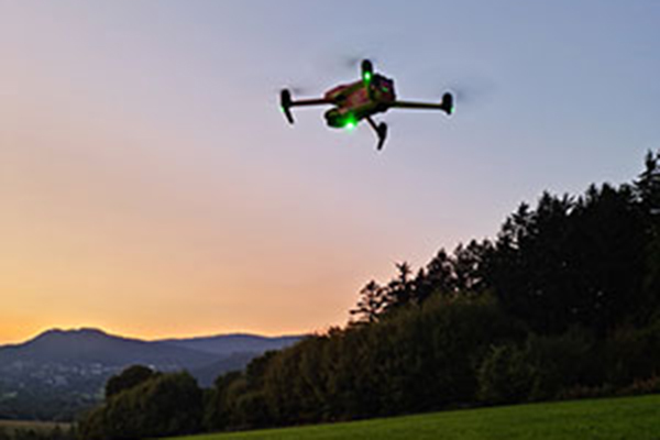 Drohnenortung, Einsatz der Drohne