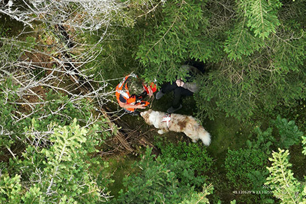 Drohnenortung, Einsatz der Drohne